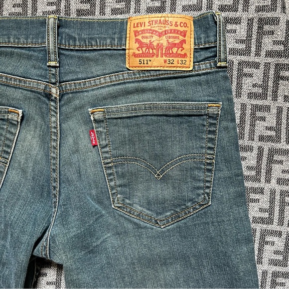 LEVI’S 511 Men’s Blue Jeans - Straight Leg - 32x32 - Picture 7 of 14